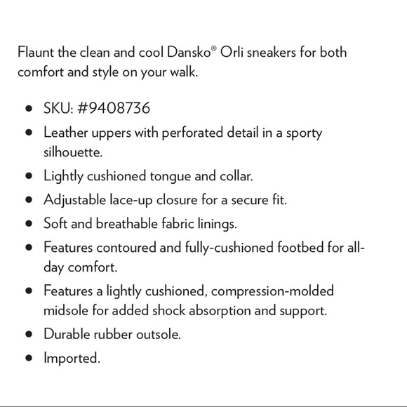 dansko orli sneaker